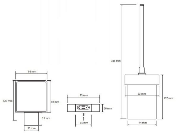 Туалетный ершик Bemeta Nero 135013010