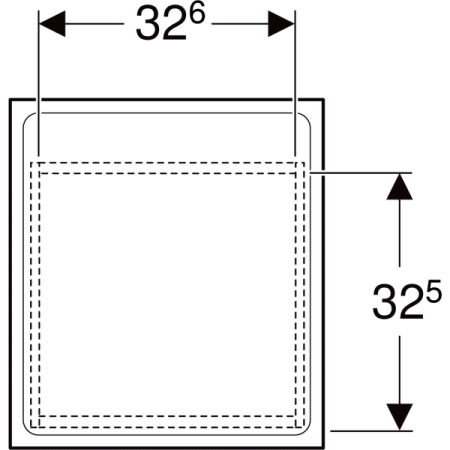 Боковой шкафчик с одним выдвижным ящиком Geberit Renova Plan 501.913.01.1