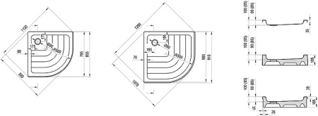 Душевой поддон Ravak Ronda 90 EX A207001320