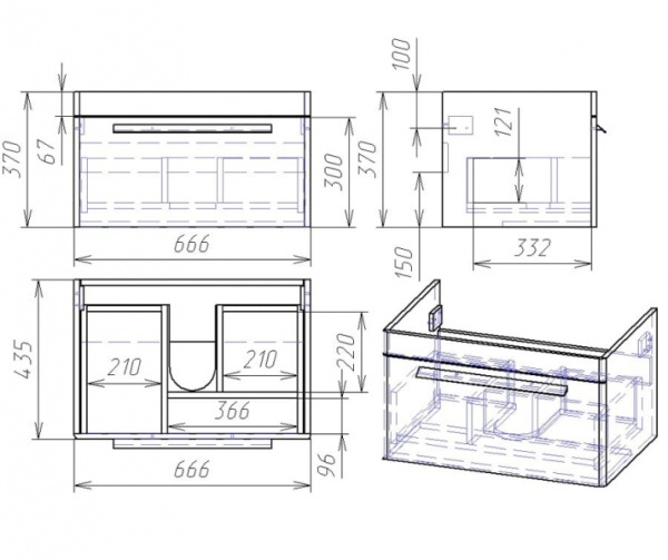 Тумба под раковину Alvaro Banos Viento 8403.0400