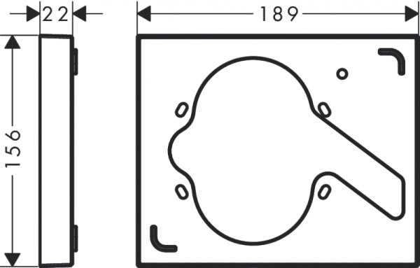 Удлинитель внешней части Hansgrohe Shower Select FixFit 13601000