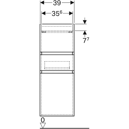 Пенал Geberit Renova Nr. 1 Plan 39x105 869030000