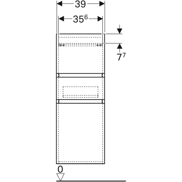 Пенал Geberit Renova Nr. 1 Plan 39x105 869030000
