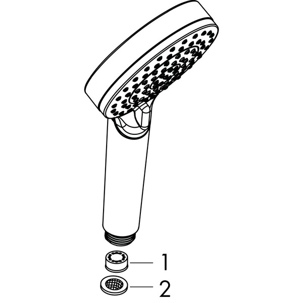 Душевая лейка Hansgrohe Vernis Blend 100 2jet Vario EcoSmart 26340000, хром