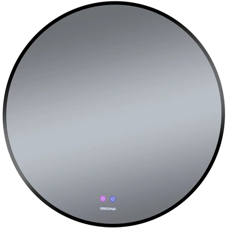 Зеркало (80х80) Grossman COSMO-норма BLACK 1980802 LED с сенсорным выключателем и подогревом