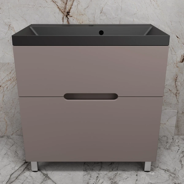 Тумба напольная без раковины 80 см Style Line Матис ЛС-00002439 тауп матовый