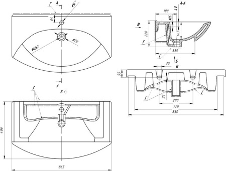 Раковина Misty Dreja 191676