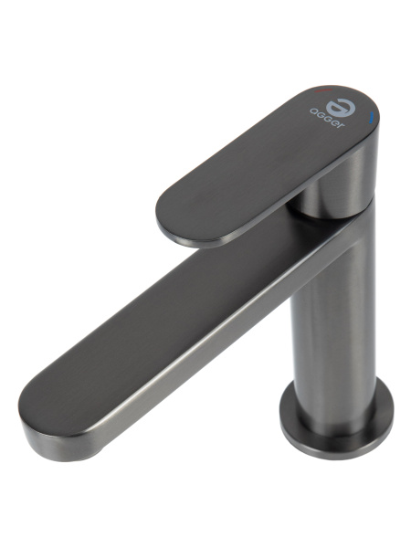 Смеситель для раковины однорычажный Agger Sweet A2702155 оружейная сталь матовая