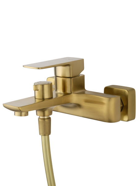Смеситель для ванны с душем WONZON & WOGHAND EDGE, брашированное золото WW-88639003A- BG Смеситель для ванны с душем WONZON & WOGHAND EDGE, брашированное золото WW-88639003A- BG