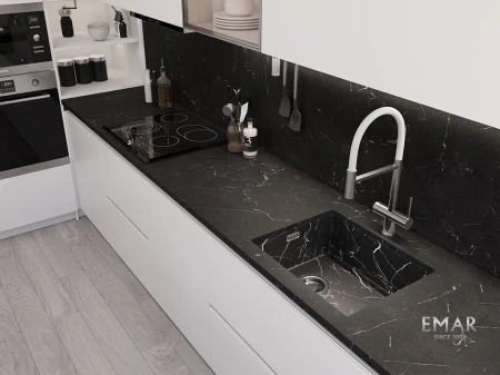 Кухонная мойка (54х44) EMAR EMB-540(UN) Black Elegant