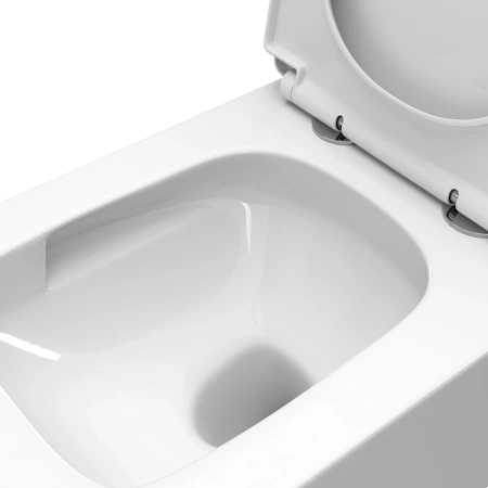 Унитаз подвесной BelBagno Due BB5171CH-TOR/SC безободковый, торнадо, с сиденьем микролифт, белый