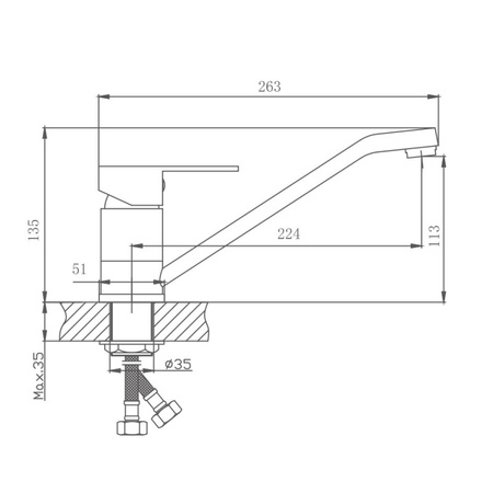 Смеситель для кухни Haiba HB42802