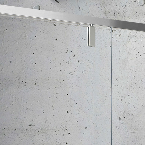 Душевой уголок Vincea  Slim VPR-2SL9012CLB-R (120х90)  матовый черный, стекло прозрачное, правый