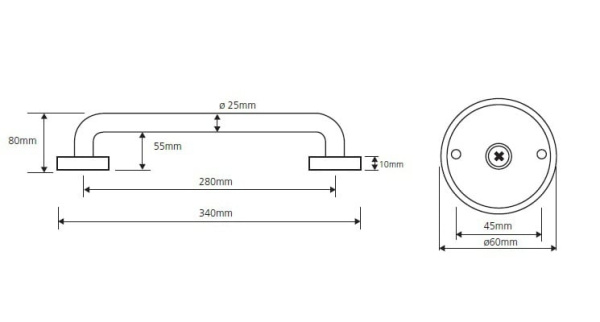 Поручень прямой Bemeta Hotel 106107011