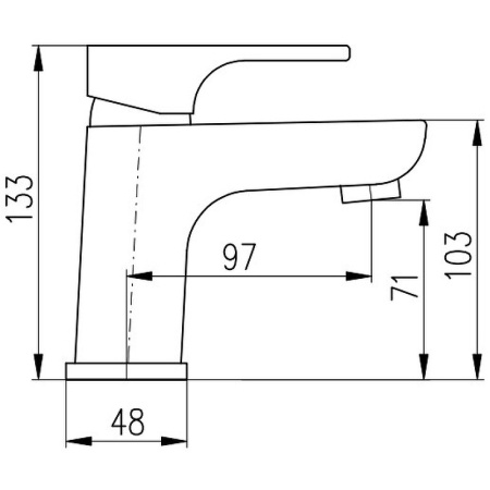 Смеситель для раковины Rav Slezak Yukon YU126.5CMAT