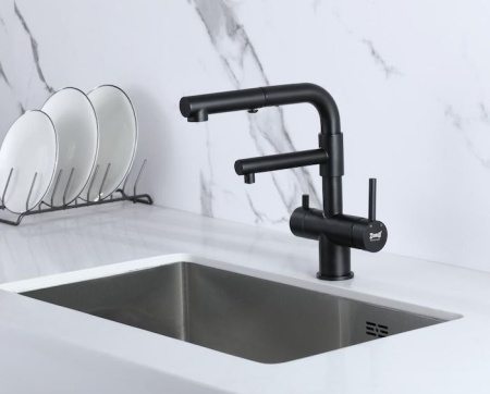 Смеситель для кухни (под фильтр) ZORG INOX SZR-3216 GRAFIT