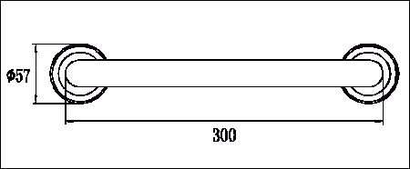 Поручень для ванной Ganzer (золото) GZ 31003Е