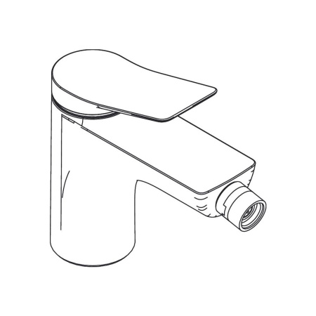 Смеситель для биде с донным клапаном Hansgrohe Vivenis 75200670 черный матовый