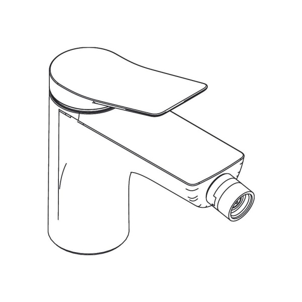 Смеситель для биде с донным клапаном Hansgrohe Vivenis 75200670 черный матовый
