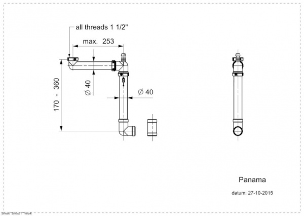 Сифон компактный PANAMA (M2535) RX99516