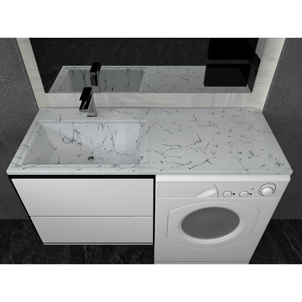 Раковина над стиральной машиной (120х48) Stella Polar Мадлен 120 SP-00001071 левая