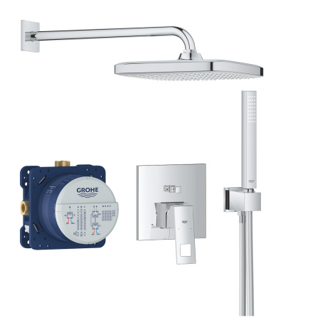Душевая система со смесителем Grohe Eurocube Tempesta 250 Cube 25239 000 (25239000) хром 
