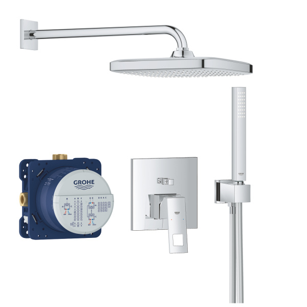 Душевая система со смесителем Grohe Eurocube Tempesta 250 Cube 25239 000 (25239000) хром 