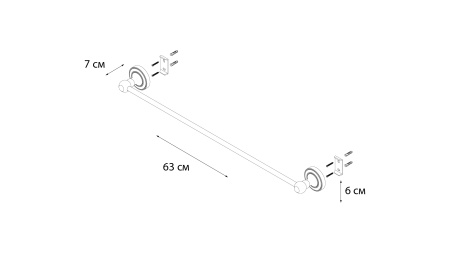 Полотенцедержатель FIXSEN Antik трубчатый FIXSEN Antik FX-61101