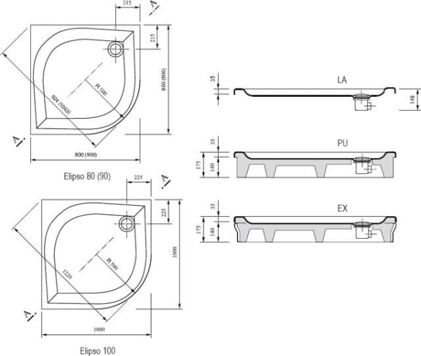 Ножки для душевого поддона Ravak Base 750 LA-100 B2F0000003