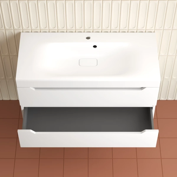 Тумба подвесная без раковины 100 см Style Line Остин ЛС-00002407 белый матовый