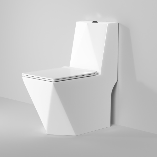 Унитаз напольный безободковый Grossman Cristal GR-4491 с сиденьем микролифт