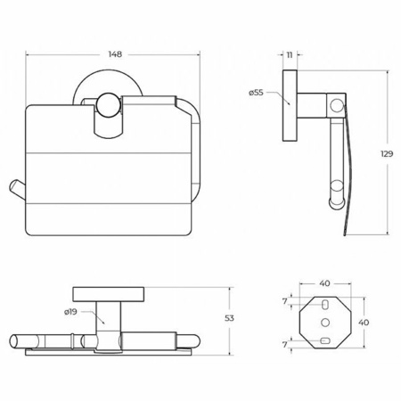 Держатель для туалетной бумаги CEZARES RELAX-PH-IN