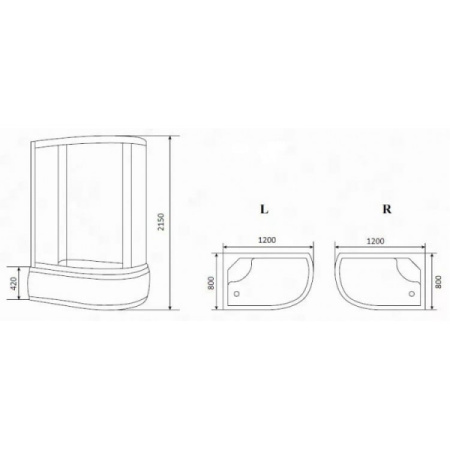 Душевая кабина Parly Classic C120L