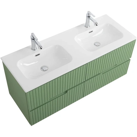 Тумба под раковину Cezares DUET-N-1200-4C-SO-2-PS-P Фисташковый софт