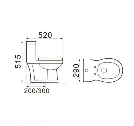 Унитаз напольный безободковый SantiLine SL-5015W