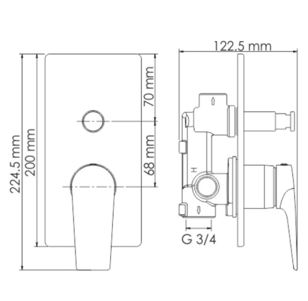 Душевая система WasserKRAFT A84202, серый
