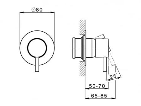 Смеситель Cisal Less New LN00300040