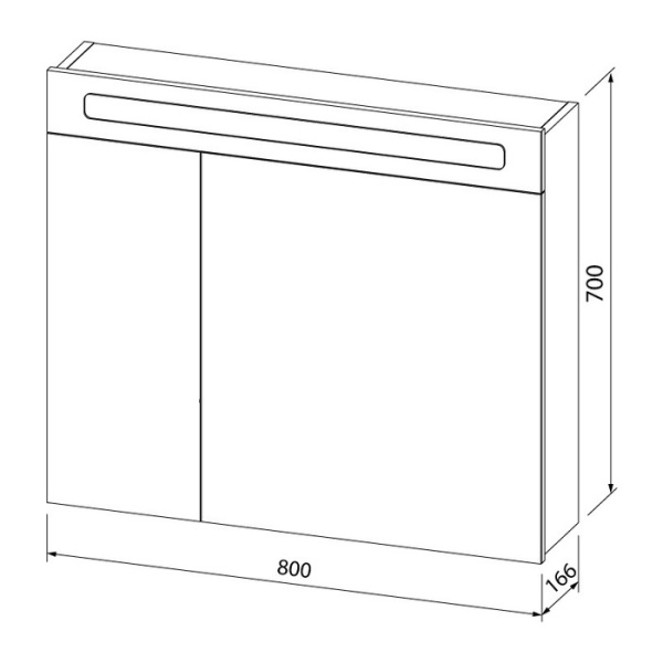 Шкаф-зеркало, IDDIS NMIR802i99, белый