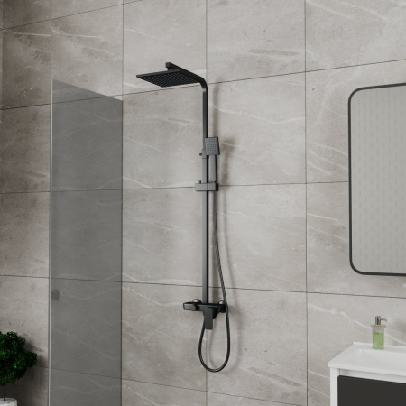 Душевая система D&K Berlin.Technische черный матовый (DA1433725A02)