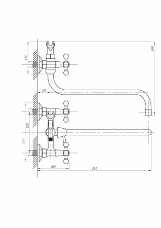 Смеситель для ванны ПСМ-Профсан СТАНДАРТ-А PSM-156-89