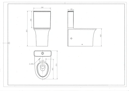 Унитаз напольный Arrow AB2230H безободковый, без бачка и сиденья
