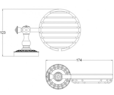 Мыльница решетчатая Zorg Antic AZR 05 BR