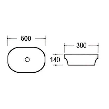 Раковина накладная (50х38) beWash BK5038CT000