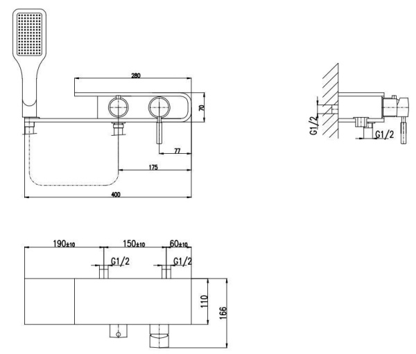 Смеситель для душа Rav Slezak Murray MU080.5/1
