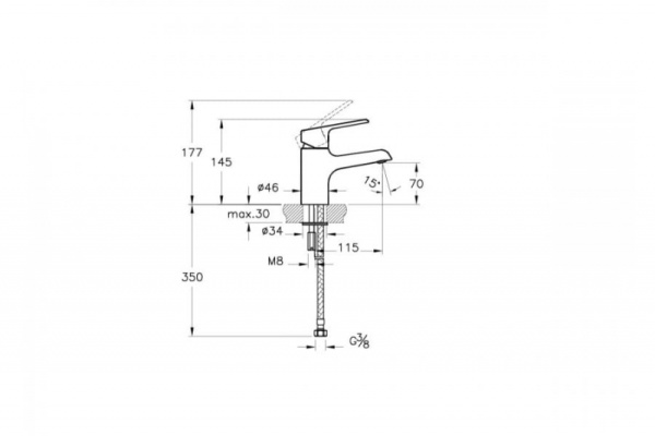 Смеситель для раковины VITRA Axe S A41069EXP
