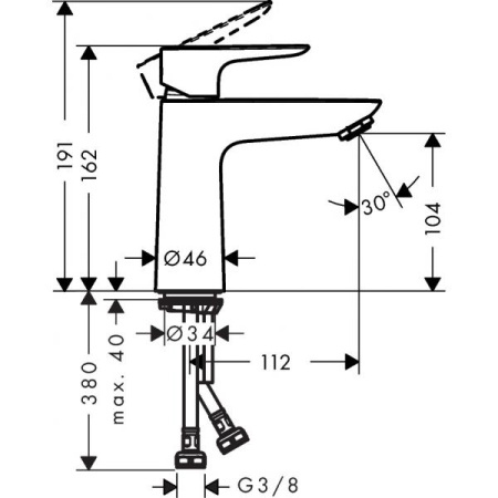 Смеситель для раковины Hansgrohe Talis E 71712000