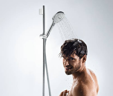 Душевой гарнитур с мыльницей Hansgrohe Raindance Select 120 3jet EcoSmart 26622400 белый/хром