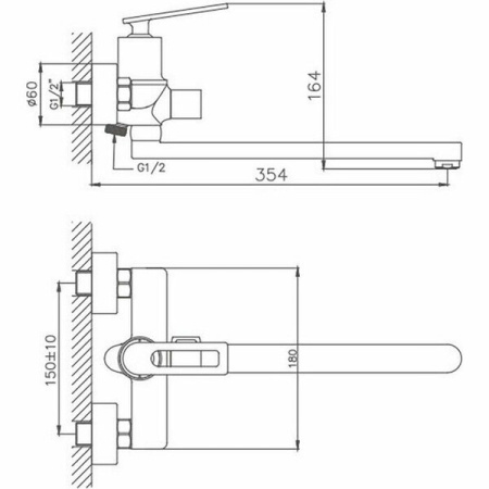 Смеситель для ванны Haiba HB22589