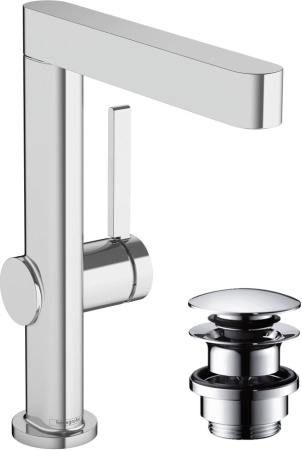 Смеситель для раковины с донным клапаном Push-Open Hansgrohe Finoris 76060000 хром