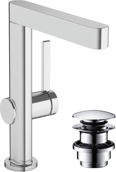 Смеситель для раковины с донным клапаном Push-Open Hansgrohe Finoris 76060000 хром